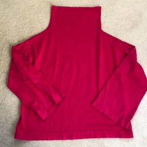 Free People Bell Sleeve Knit Turtleneck  - Size S - Dark Pink